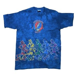 Grateful Dead Vintage 1994 Liquid Blue “Help On The Way” Blue Batik T-Shirt Sz L